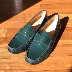 Barely worn! Cole Haan Green Patent Leather Loafer